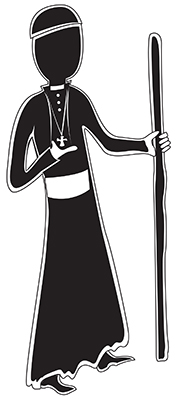 Personaje representando a Monseñor Romero