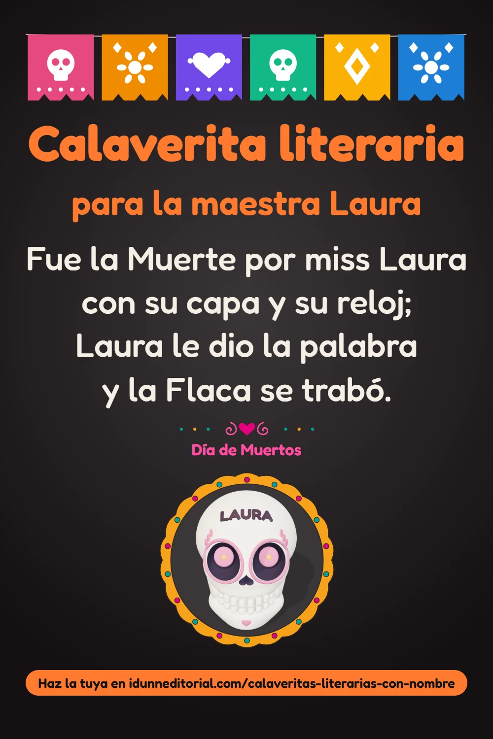Calaverita literaria para la maestra Laura