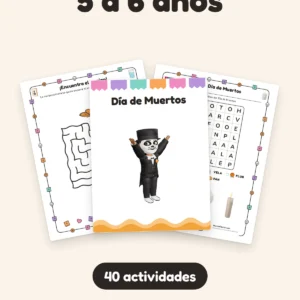 Cuadernillo de actividades de Día de Muertos, 5 a 6 años: 40 actividades