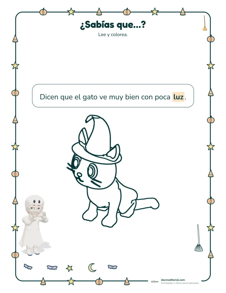 Cuadernillo de actividades de Halloween personalizado
