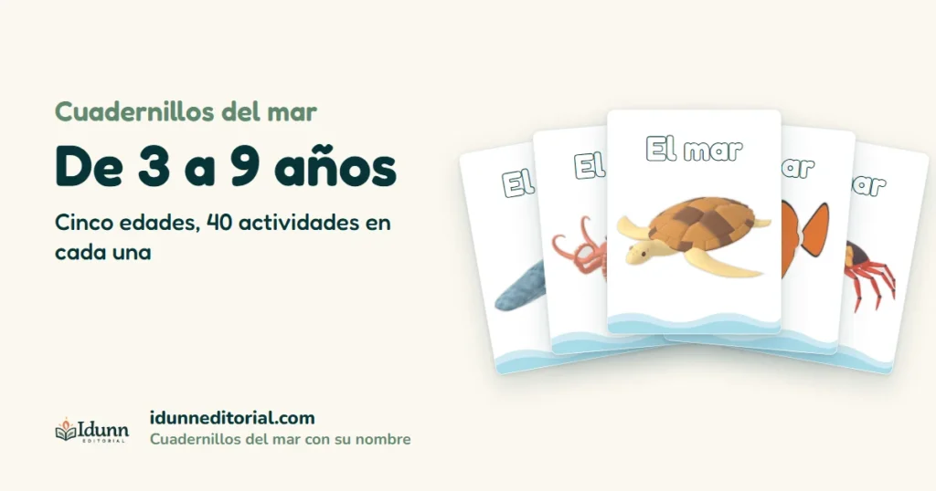 Cuadernillos de actividades del mar para imprimir, de 3 a 9 años