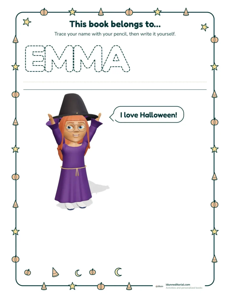 Personalized Halloween Activity Book