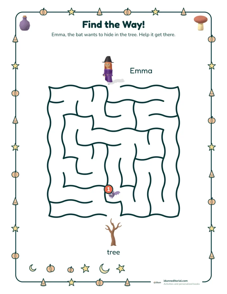 Personalized Halloween Activity Book