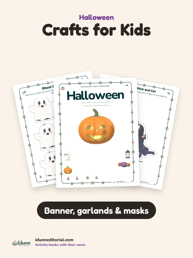 Halloween Crafts for Kids: Printable Decorations, Garlands and Masks