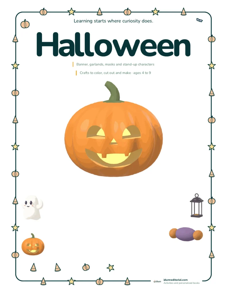 Halloween Crafts for Kids: Printable Decorations, Garlands and Masks