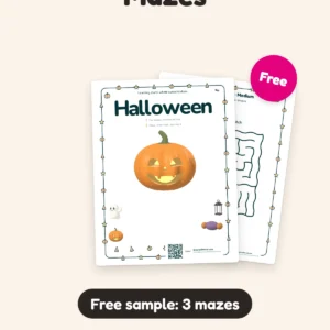 Free Halloween Mazes: One Maze per Level