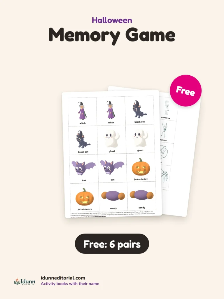 Free Halloween Memory Game: 6 Pairs
