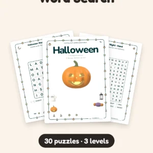 Halloween Word Search for Kids