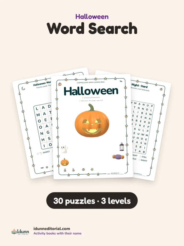 Halloween Word Search for Kids