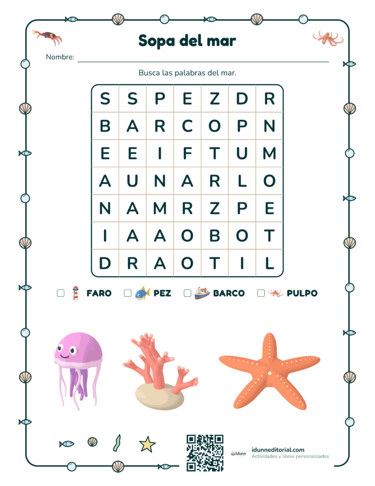 Set de sopas de letras gratis