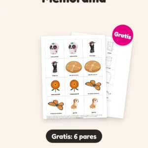 Memorama de Día de Muertos gratis: 6 pares