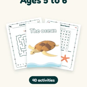 Ocean activity book, Ages 5 to 6: 40 activities