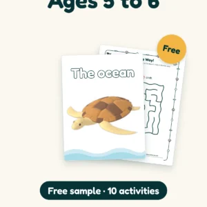 Free sample of the ocean activity book, Ages 5 to 6