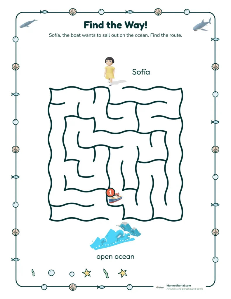 Personalized Ocean Activity Book