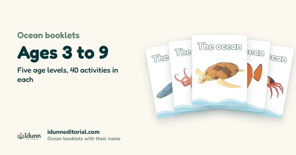 Printable ocean activity books for ages 3 to 9