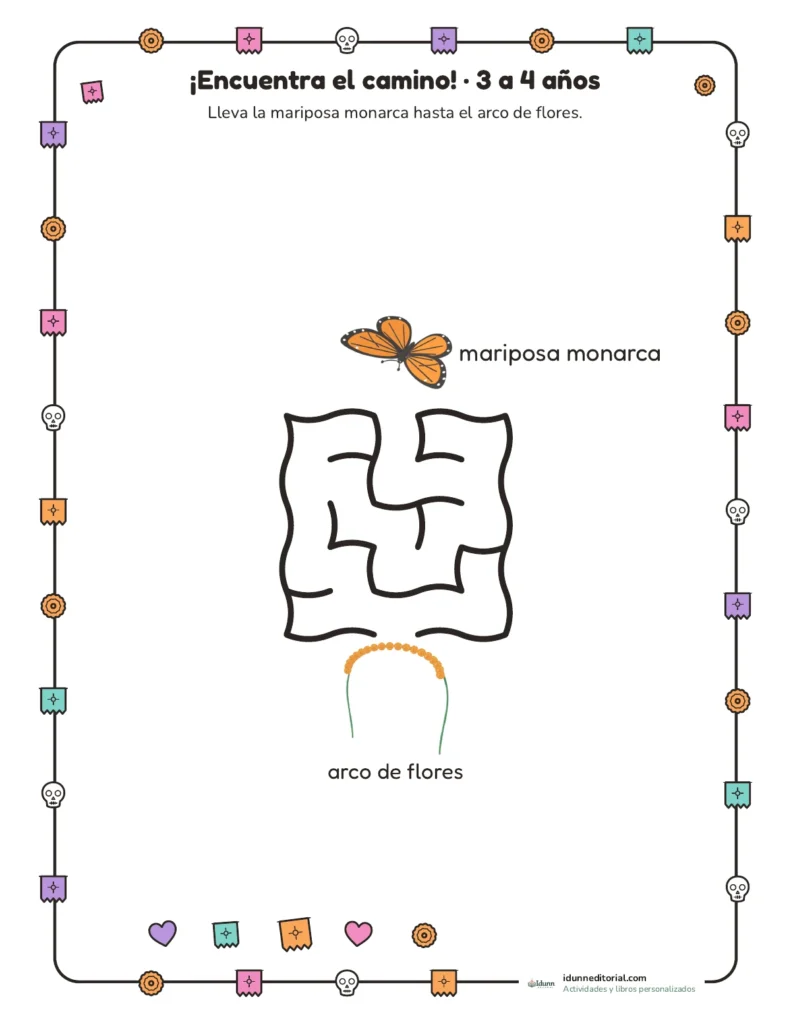 Sopa de letras, crucigramas y laberintos de Día de Muertos