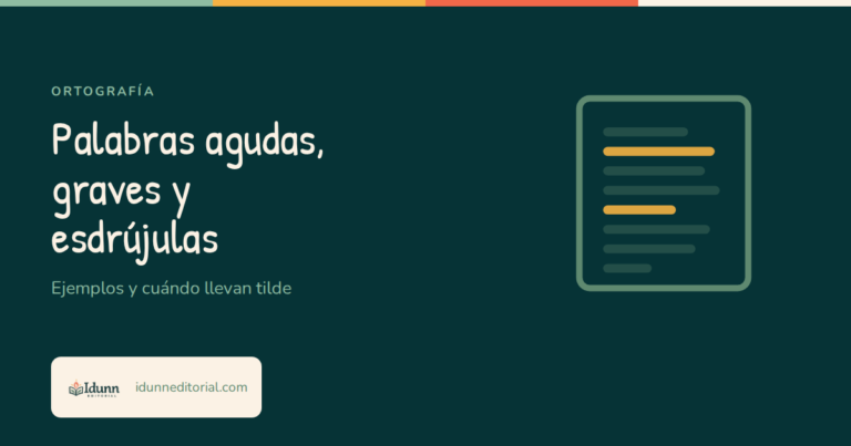 Palabras agudas, graves y esdrújulas: ejemplos y cuándo llevan tilde