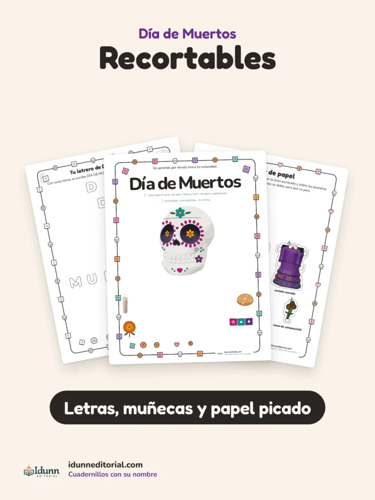 Manualidades de Día de Muertos para imprimir y recortar