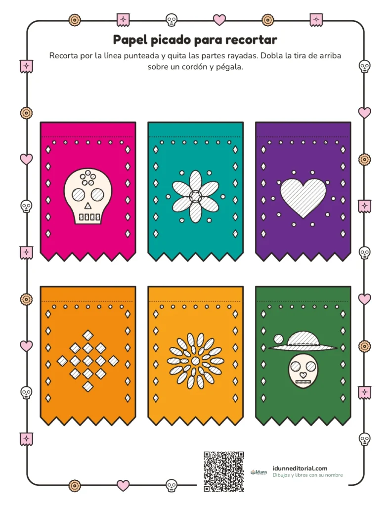 Manualidades de Día de Muertos para imprimir y recortar
