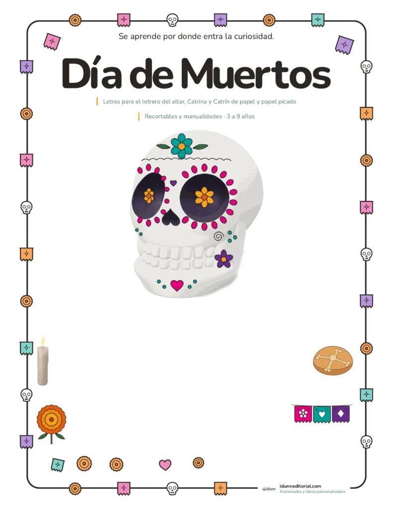 Manualidades de Día de Muertos para imprimir y recortar